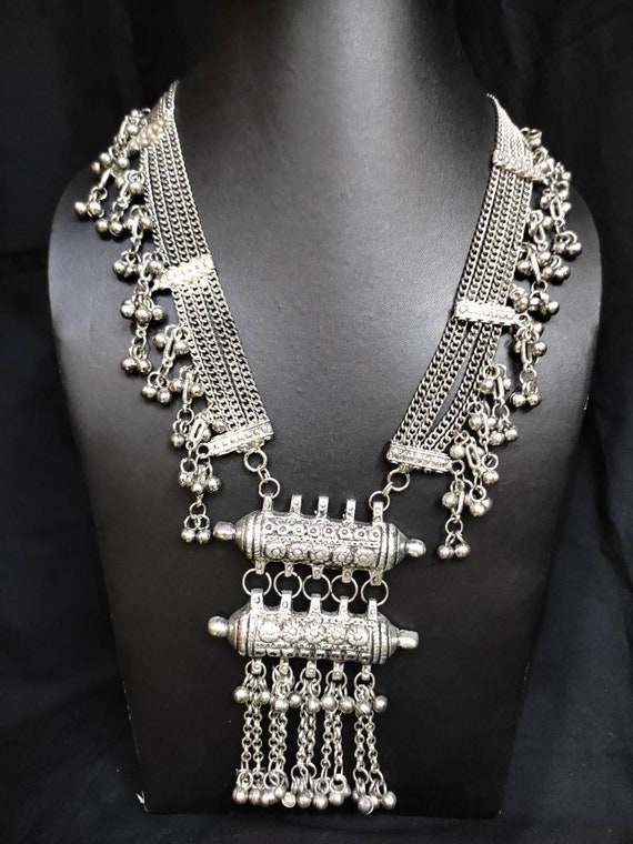 German silver long necklace deals