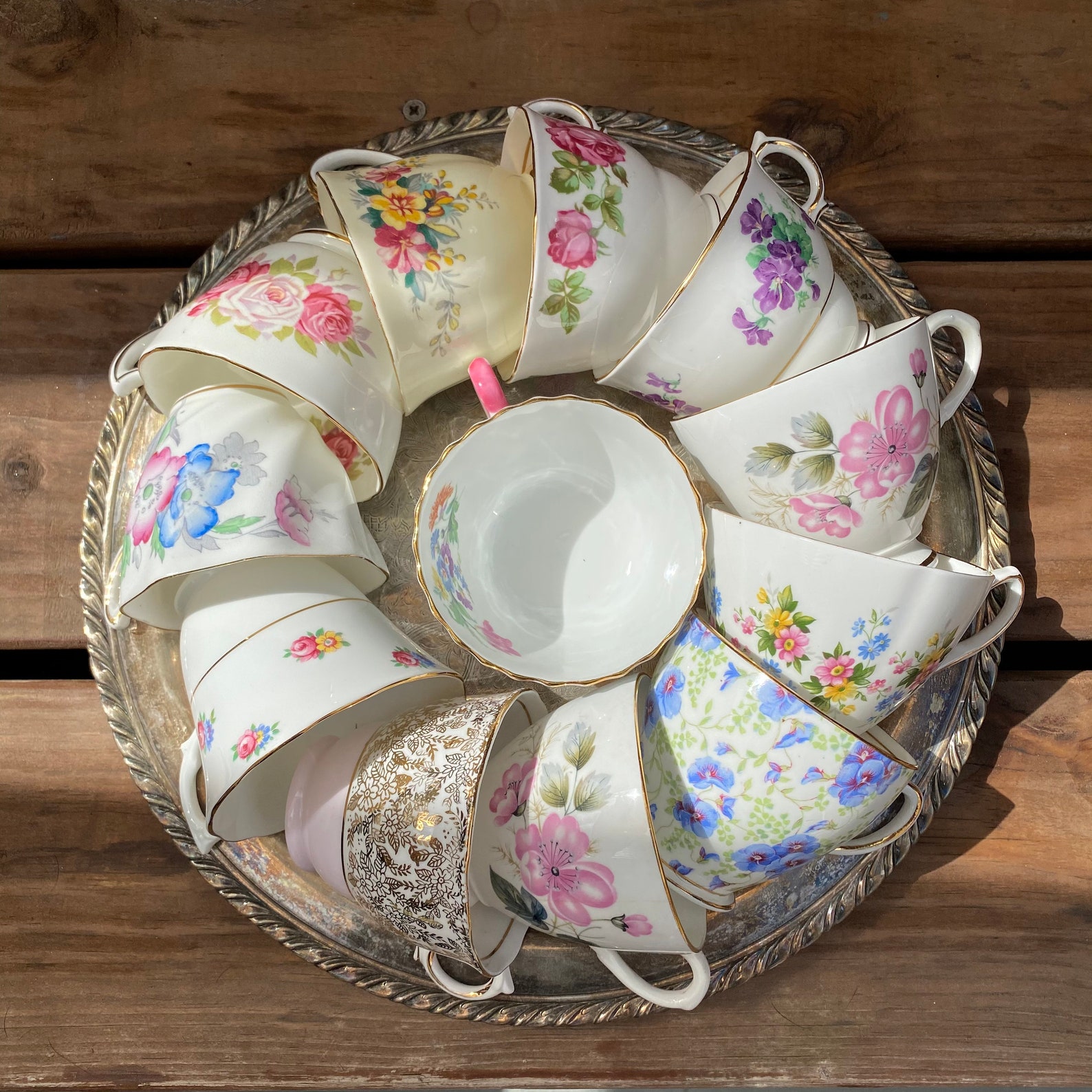 12 Assorted Vintage Tea Cups / Coffee Cups and Saucers Etsy