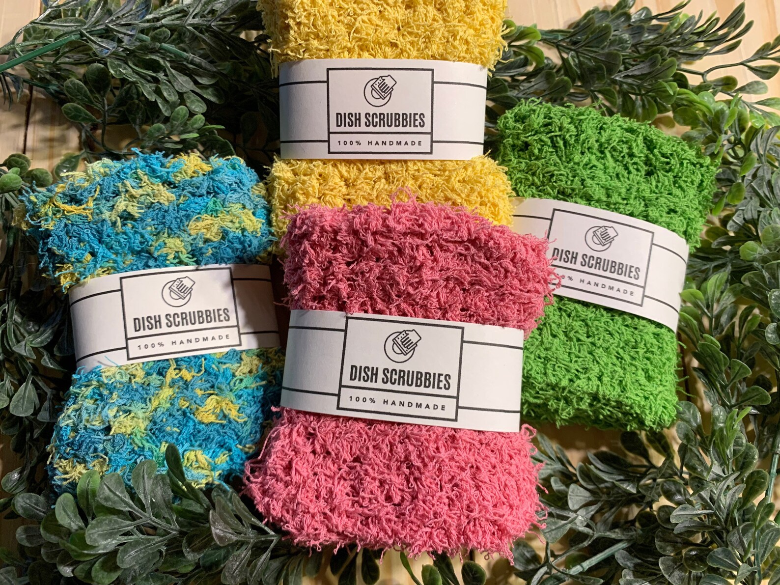 100 Cotton Kitchen Scrubbie Reusable Washable Pot Etsy