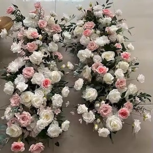 Silk Flower Runner,Wedding Flower Row,Table Centerpieces,Flower Garland,Wedding Reception,Wedding Background Decor