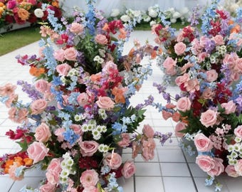 Artificial Rose Flower Ground,Wedding Aisle Flower,Church Floral Arrangements