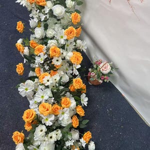 Wedding Rose Floral Garland,Wedding Flower Arch,Floor Background Flower,Wedding Aisle Flower,Wedding Flower Centerpieces