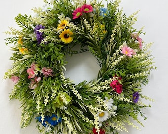 Spring Wild Wreath,Summer Wreath,Front Door Wreath,Candle Wreath For Table,Wreath Year Round,Home Shop Party Decor
