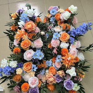 Wedding Rose Flower Runner,Wedding Flower Row,Table Centerpieces,Wedding Flower Garland,Artificial Flower Table Runner for Event Decoration
