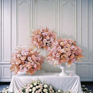 Wedding Centerpiece Flower Ball,Wedding Table Centerpiece,Flower ball for wedding,Big Flowers kiss Ball,Wedding Banquet