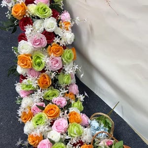 Rose Floral Garland,Custom Wedding Flower Arch,Wedding Aisle Flowers,Wedding Flower Centerpieces,Bride Corner Swag Flowers
