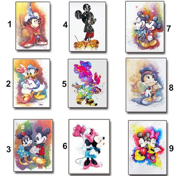 5D DIY Diamond Painting Full RoundDrillsquare Drill Cartoon Mickey Mouse Embroidery Kit 3d Cross Stitch Kits Home Decor