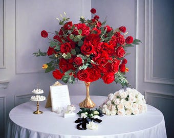 2 Boules De Rose Simulation - Décorations Mariage, Fête, étagère Fleurie
