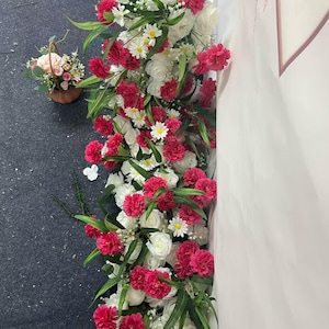 Wedding Floral Garland,Wedding Aisle Flower,Table Flower Centerpieces,Bride Corner Swag Flowers,Flower Garland Wedding Reception