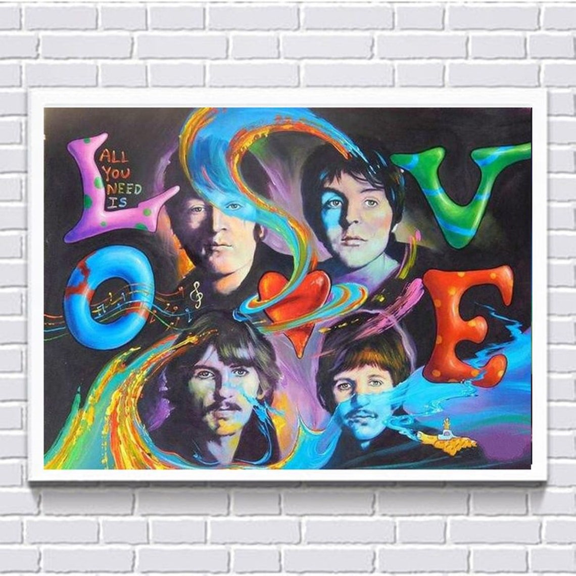 5D Diamond Painting Full Drill DIY Mosaic the Beatles Diamond | Etsy