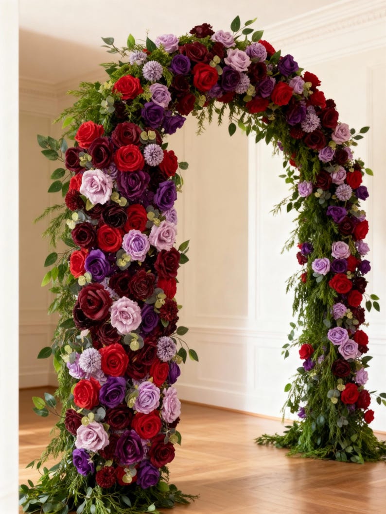 Pink Roses Row Pink Rose Peony Flower Row Arch Arrrangement,wedding Aisle Flower Decor ...