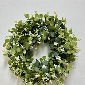Baby&#39;s Breath Wreath,Wild Wreath,Outdoor Wreath,Summer Wreath,Front Door Wreath,Spring Wreath,All Season Wreaths,Gift Wreath