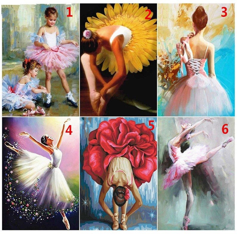 5D Diamond Painting Kit Ballerina Girl Needlework Diamond Etsy