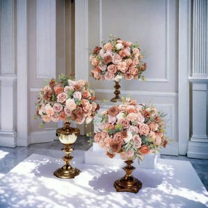 Autumn Wedding Flower Ball,Wedding Centerpiece,Fall Wedding tall table flowers,Table Centerpiece,Big Centerpiece Cocktail Party kiss ball