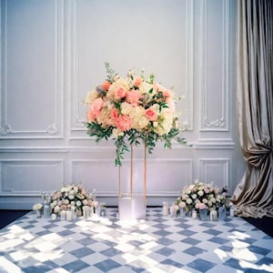 Artificial Flower Ball,Wedding Floral Table Centerpieces,Peach Pink Flower Ball,Aisle Flower Decoration,Wedding Reception
