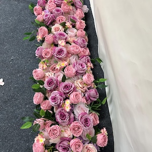 Artificial Flower Arrangement,Wedding Rose Flower Centerpiece,Flower Archway Wedding Backdrop Flower Garland,Road Lead Aisle Flower
