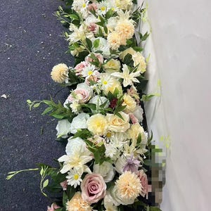 Champagne Floral Garland Wedding,Wedding Flower Archway,Table Flower Centerpiece,Rose Flower Arrangement,Wedding Flower,Wedding decor