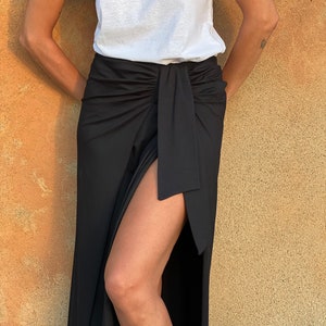 Schwarzer Rock aus Bambusbaumwolle | Rock Sarong