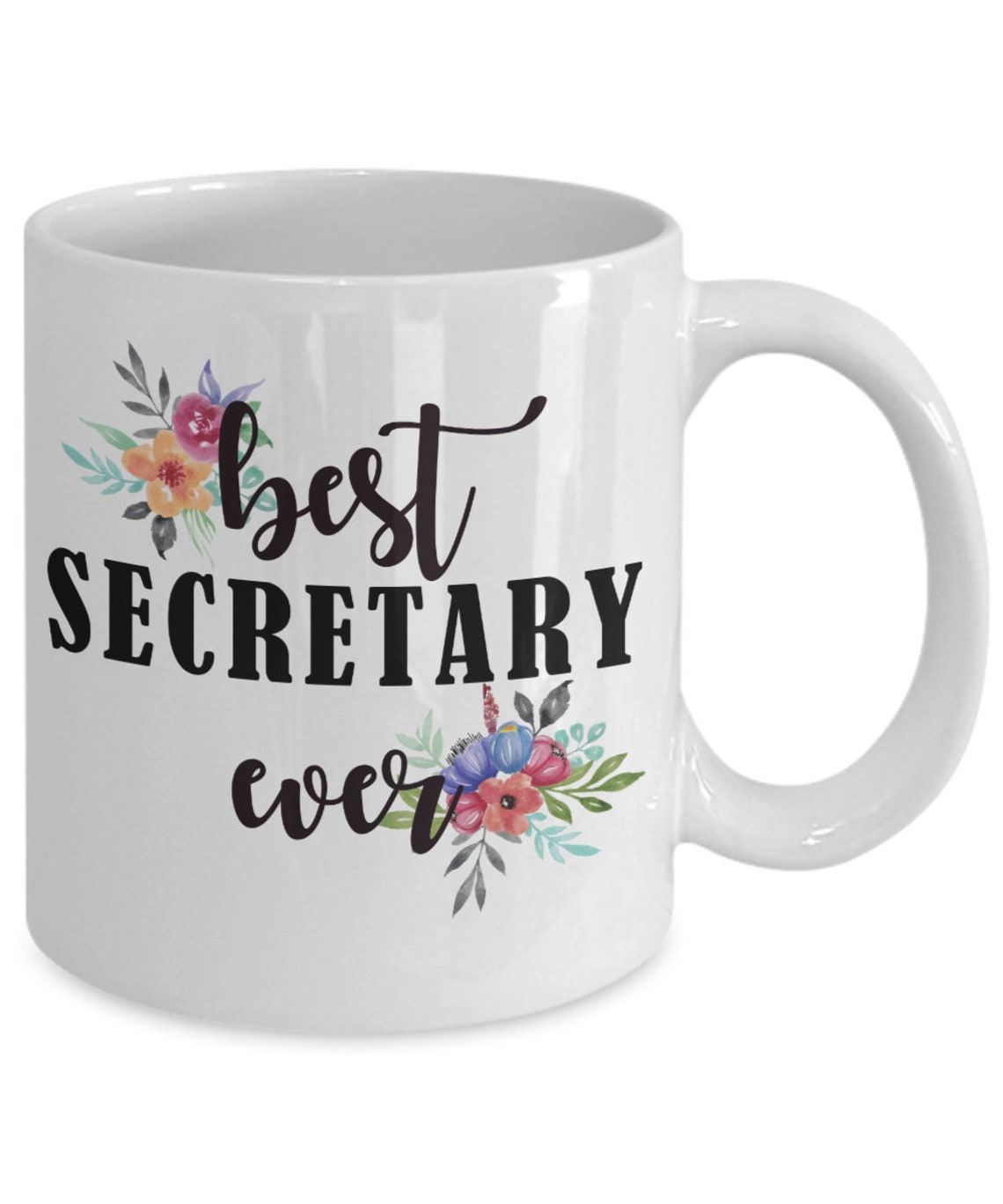 Best Secretary Ever Coffee Mug Thank You Gift for Secretary Etsy