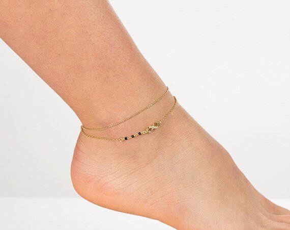 gold anklets for womens