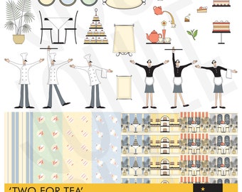 Tea Party Paper & Clip Art Digital Printables