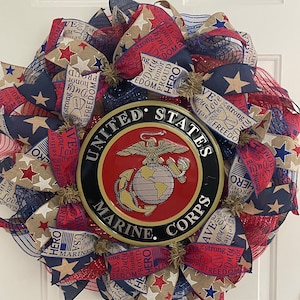 United States Marine Corps Wreath, Gift, Military Door Decor, Semper Fi, USMC