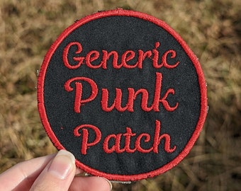Écusson punk générique [à repasser] - accessoire alternatif - écusson amusant - punk rock - vague - écusson mème