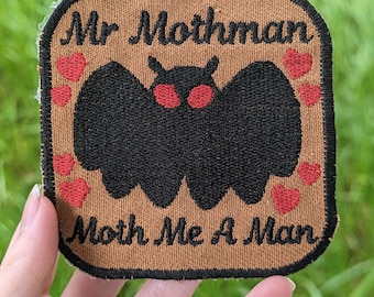 Mothman-patch [opstrijkbare] - cryptide merchandise - rare geborduurde patch - alternatieve mode