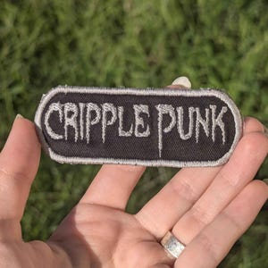 Cripple Punk Patch [Iron on] - disabled accessories - wheelchair - accessibility patch