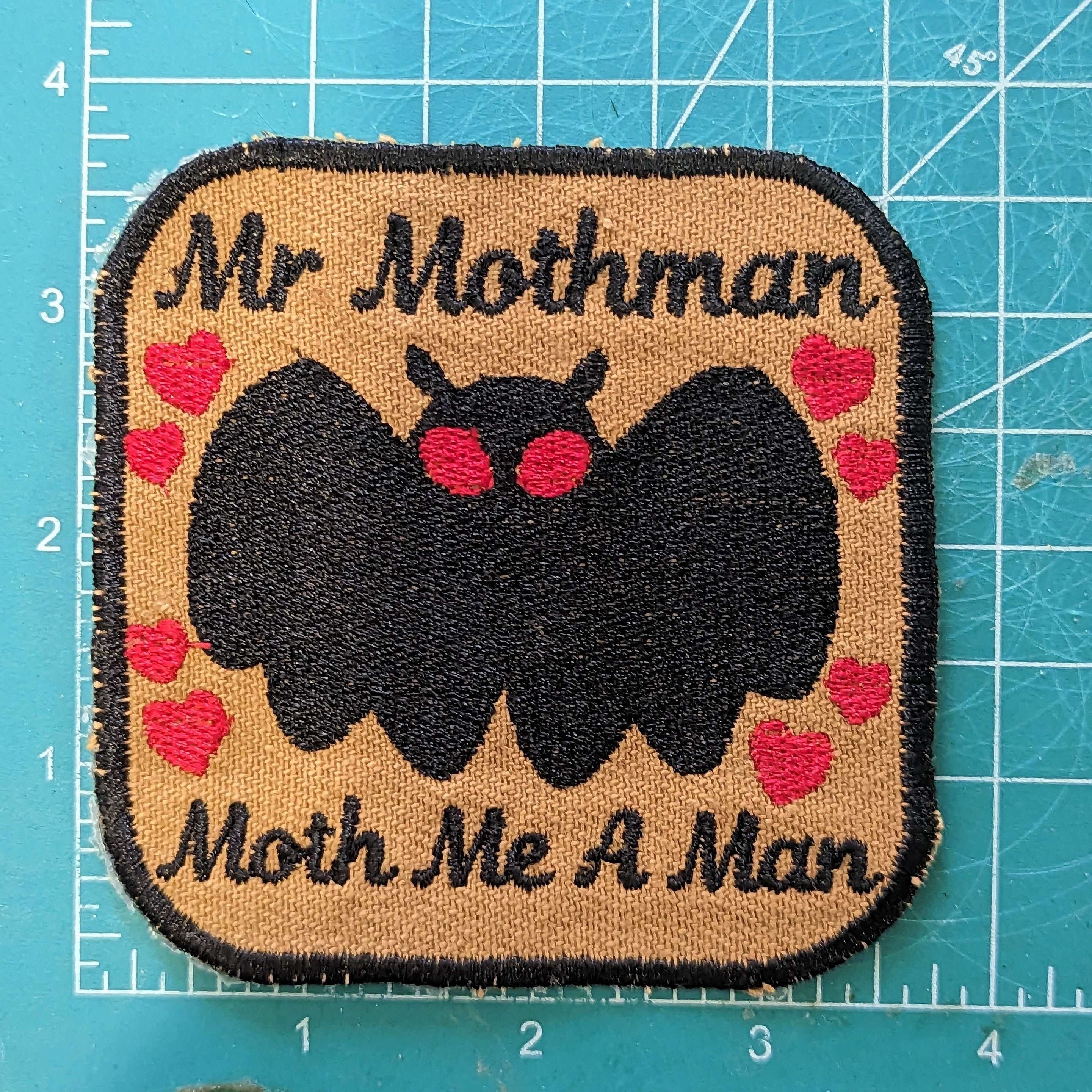 Mothman Patch [iron-on] - Cryptid Merch - Weird Embroidered Patch - Alt ...