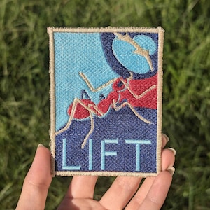 LIFT Ant Patch [Iron on] - funny patch - ant group merch - insect patch