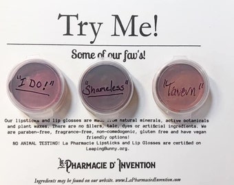 LIPSTICK Samples - The price of the samples will be credited towards your FULL lipstick order!