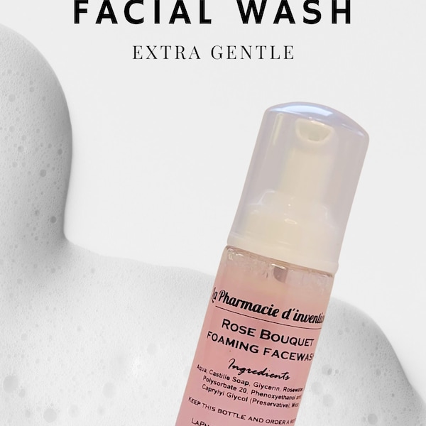 Foaming Facial Wash - Thick Luscious Foam - Safe and Perfect for Sensitive Skin - Facial Cleanser