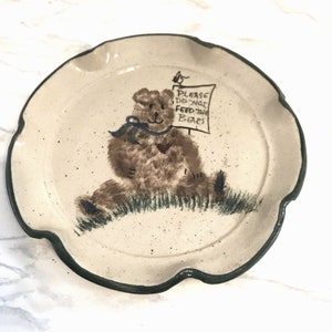 Pottery Handcrafted Plate Bowl Do Not Feed The Bears Searcy AK