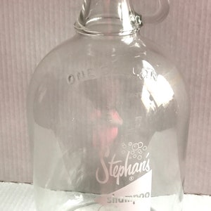 Seltene Vintage Gallon Glas Kanne Shampoo für schöne Haar barbier Flasche