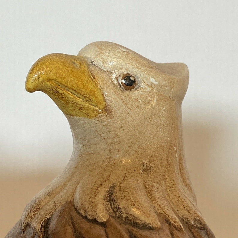 Vintage Ceramic Eagle Figurine Handmade Early 70's Satin Etsy