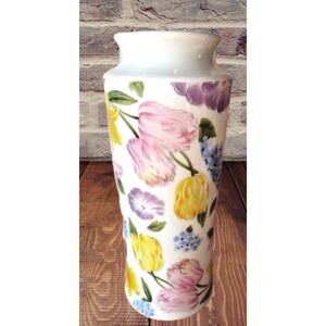 flower vase glass Floral Tall Porcelain Japan