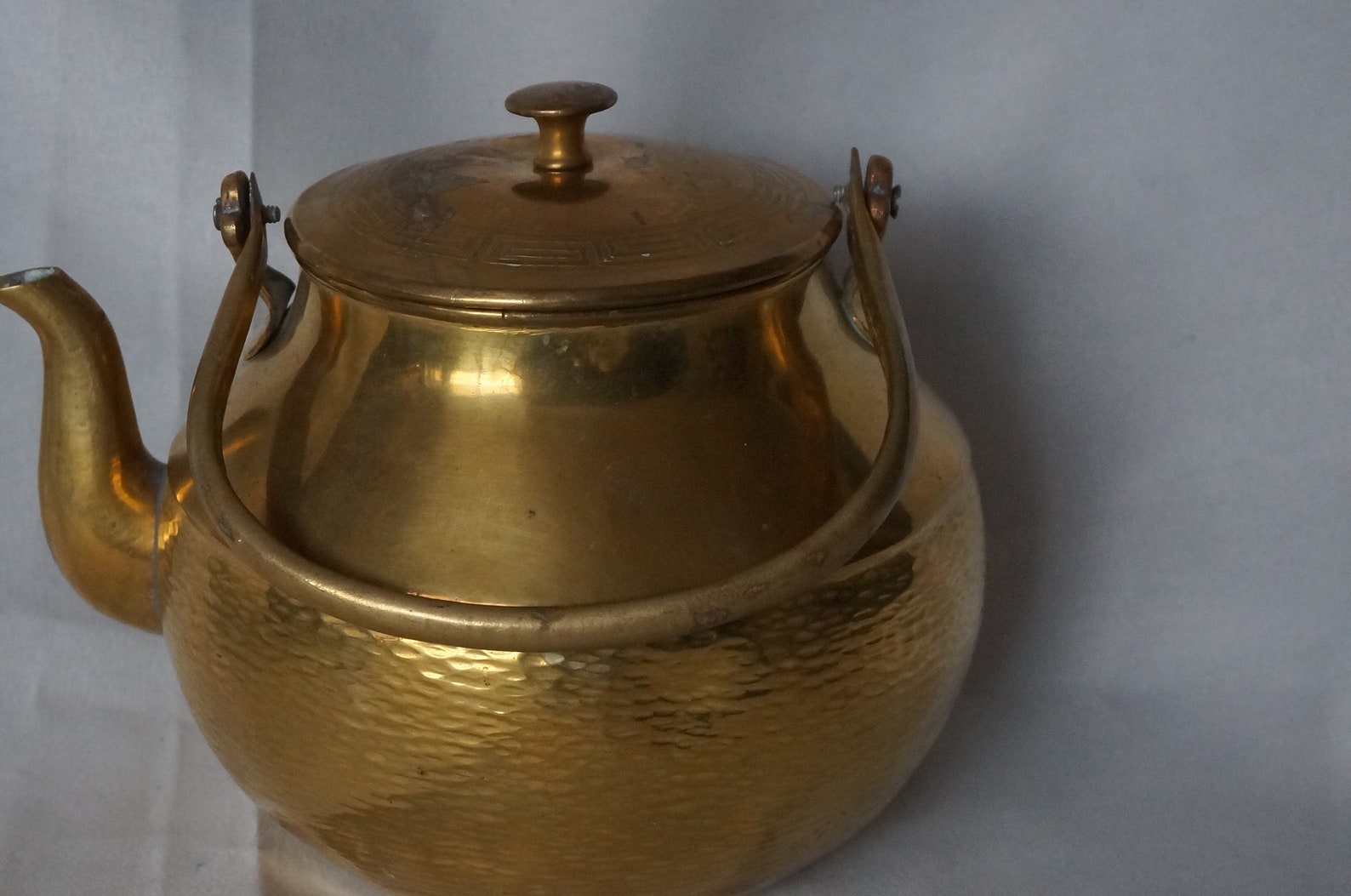 Antique Chinese Brass Teapot With Character Mark at the Etsy