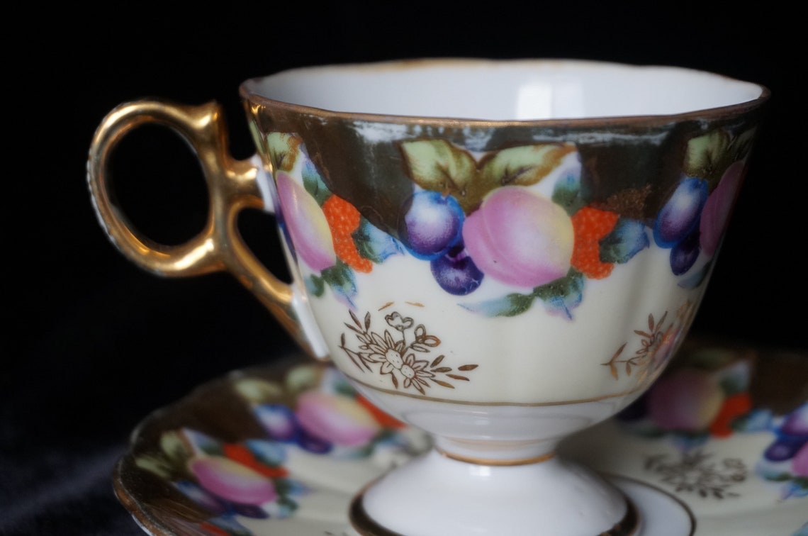 Vintage Tea Cup and Saucer Set Pattern 1017/6 Hall Marked Etsy