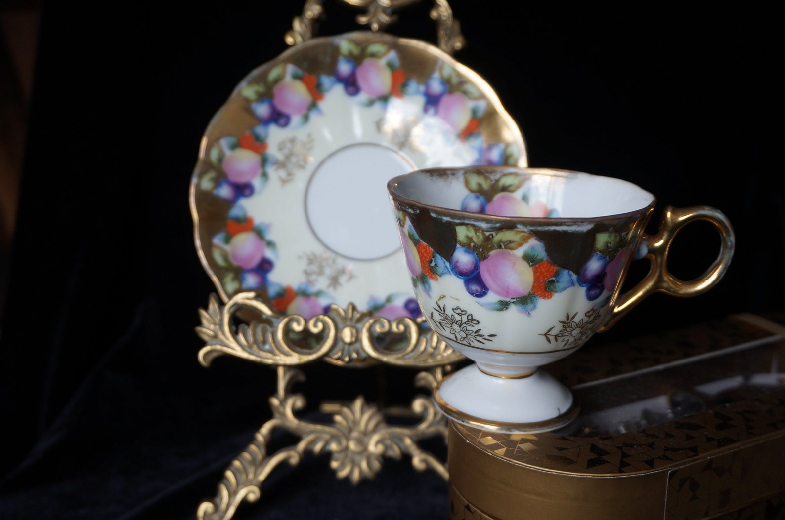 Vintage Tea Cup and Saucer Set Pattern 1017/6 Hall Marked Etsy