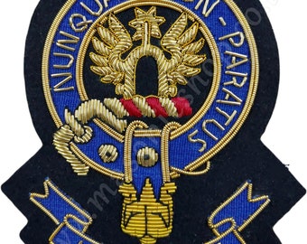 Scottish Clan Crest Badge Patch HAND EMBROIDERED - JOHNSTONE