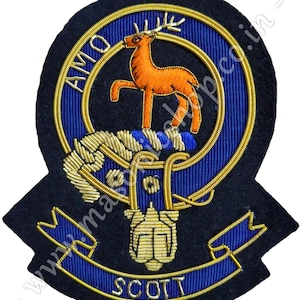 Skotsk klanvapenmärke handbroderat - SCOTT