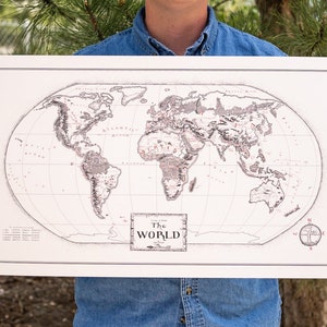 Hand Drawn World Map in a Fantasy