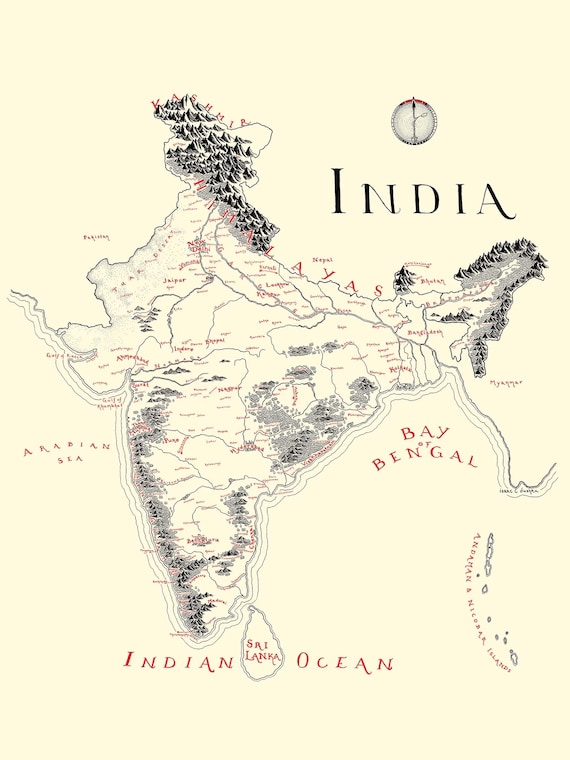 Kid India Map Pencil Drawing @ Lijaahana.com