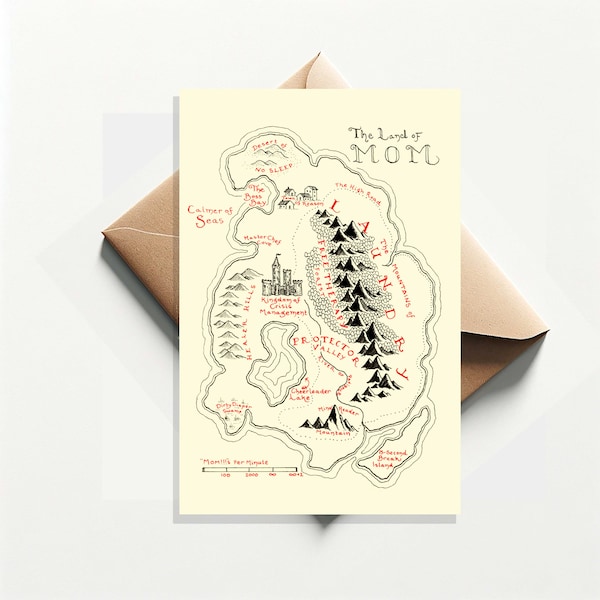 The Land of MOM Greeting Card Mother's Day Card