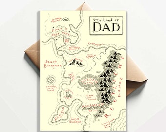 Land of Dad Greeting Card Father's Day Card