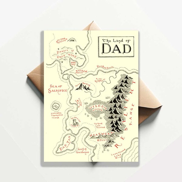 Land of Dad Greeting Card Father's Day Card