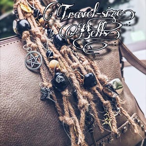 Gemstone Witch Bells: Petite Pagan Protection Amulet, Custom Keyring/Purse/Car Charm