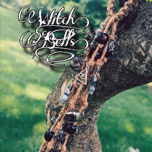 Intuitively Made Gemstone Witch Bells: Custom Pagan Protection Decor