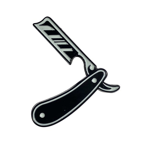 Traditional Straight Razor Barber Pin Etsy